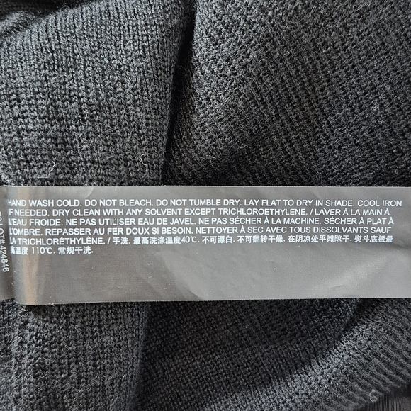 Theory Mens Merino Wool Combo Knit Zip-Up Lightweight Jacket Black/Gray - Sz XL - Picture 13 of 13